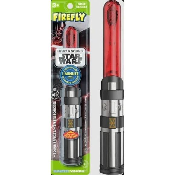 Firefly‎ Kids Soft Toothbrush, Star Wars Lightsaber, Darth Vader Light & Sounds