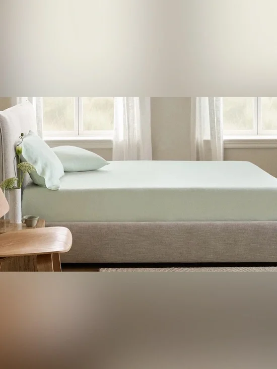 NWT Quince European Linen 5 pc Sheet Set, Split King (Mint)