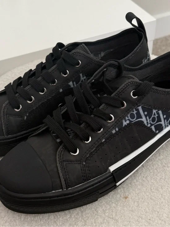 Designer-Inspired Black Low-Top Sneakers