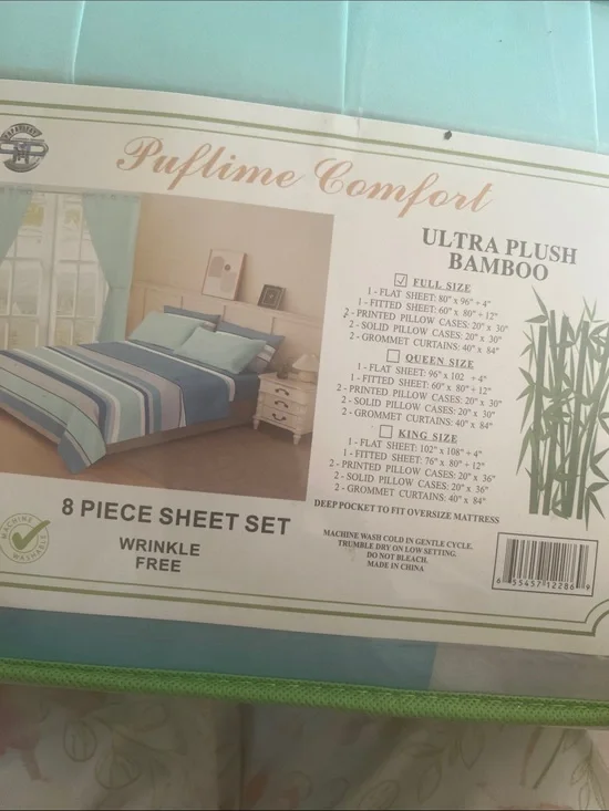 Ultra Plush Bamboo 8-Piece Sheet Set - Teal Blue