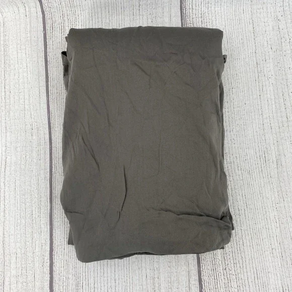 Cozy Earth Flat Sheet Twin Charcoal Grey 100% Bamboo Viscose Solid Luxury Sheet