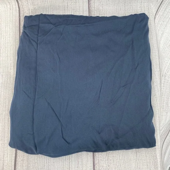 Cozy Earth Flat Sheet Queen Pacific Blue 100% Viscose Bamboo Cooling Bedding