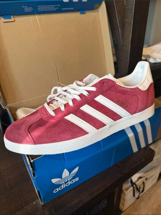 adidas Gazelle Sneakers in Rose Pink and White