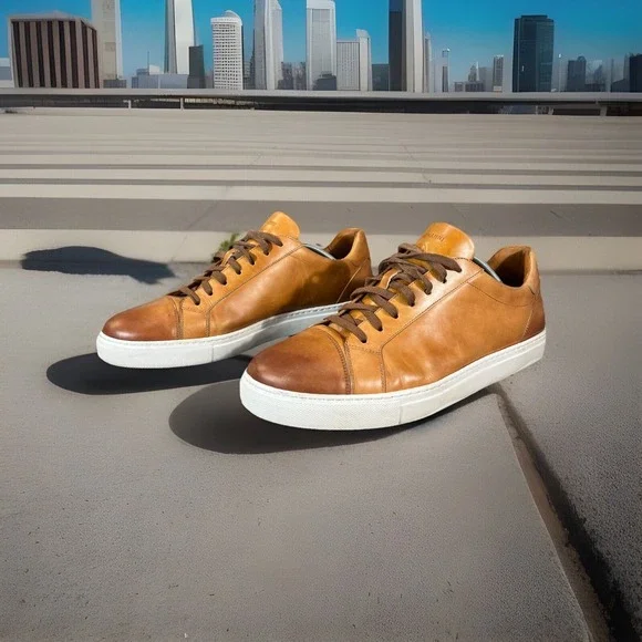 Magnanni Cuervo II Leather Sneakers Cuero Men's US 14 Reg Price $395