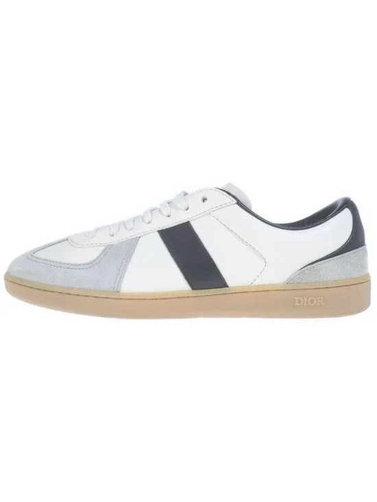 Dior Match Point Suede Replacement Low-Cut Sneakers White Gray Black