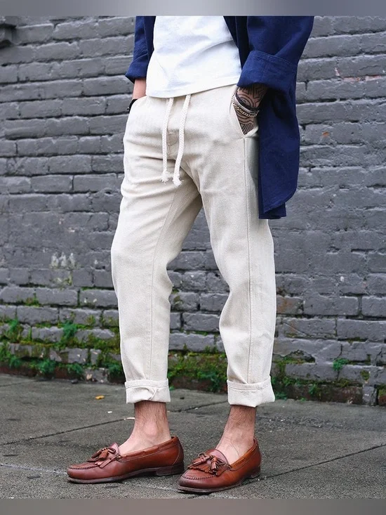 Prospective Flow Kaze Natural Cotton Denim Japanese Military Style Pants Size 30