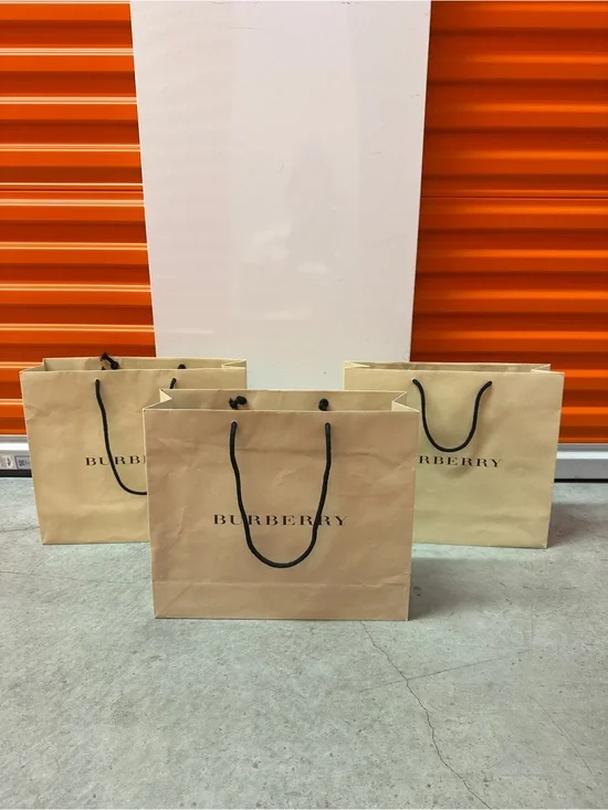 Burberry Beige Tote Bags with Black Rope Handles