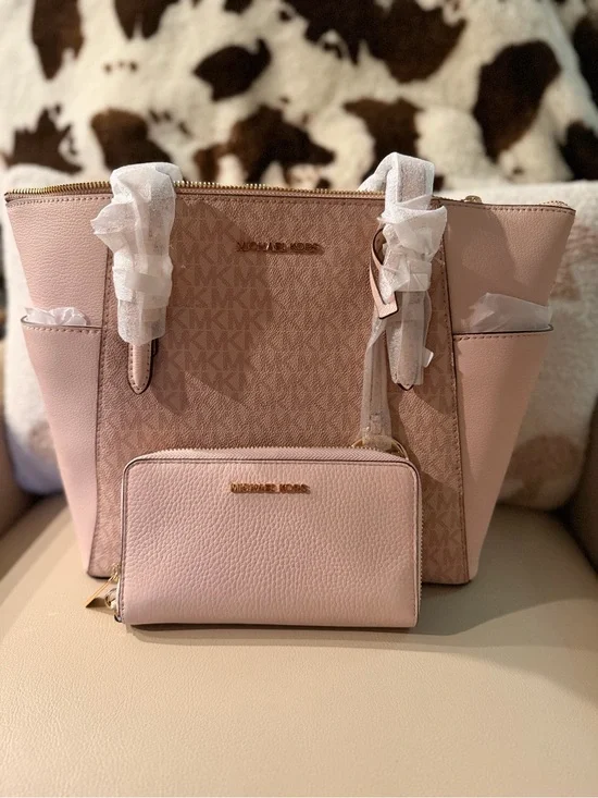 Michael Kors Blush Pink Tote with Matching Wallet