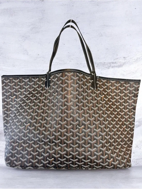 St. Louis Tote Bag Brown Black Beautiful Structured Carryall Fall College