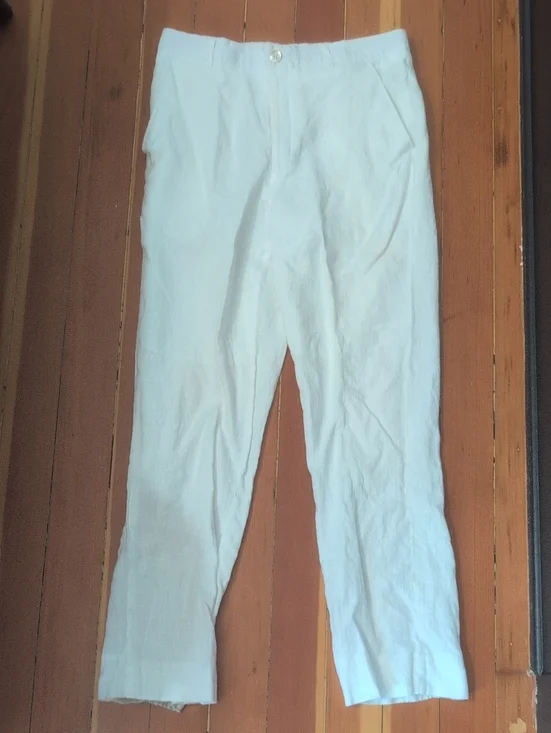 Prestige - Men's White Lightweight Linen Pants