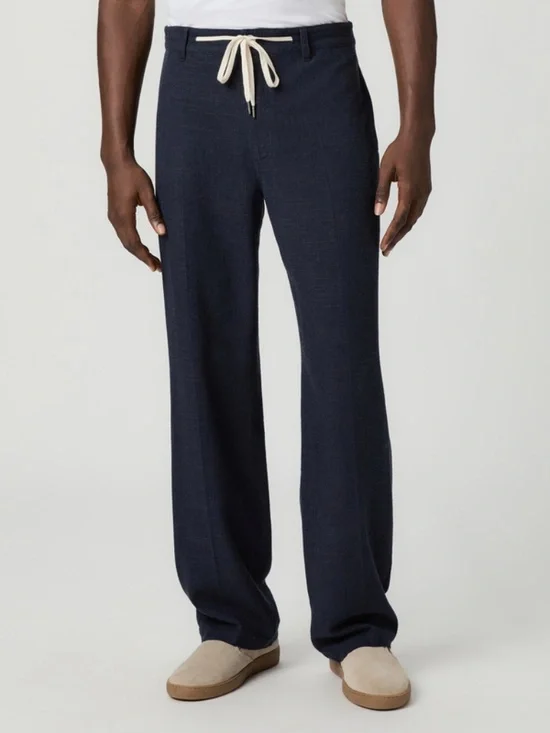 NWT Paige Tiano Pant in Deep Anchor Linen