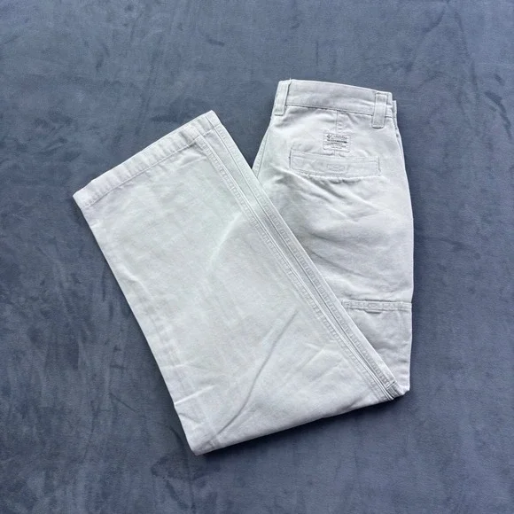 Columbia Sportswear Mens 32x28 Tan Canvas Utility Pants Khaki Workwear