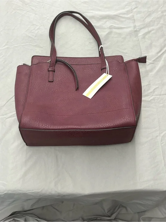 Nico & Olive Structured Women's Tote Bag in Wine Red New with Tags
