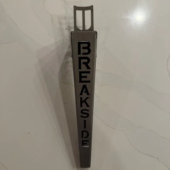 Breakside Brewery Metal Tap Handle Industrial Steel Made in Portland OR Gray