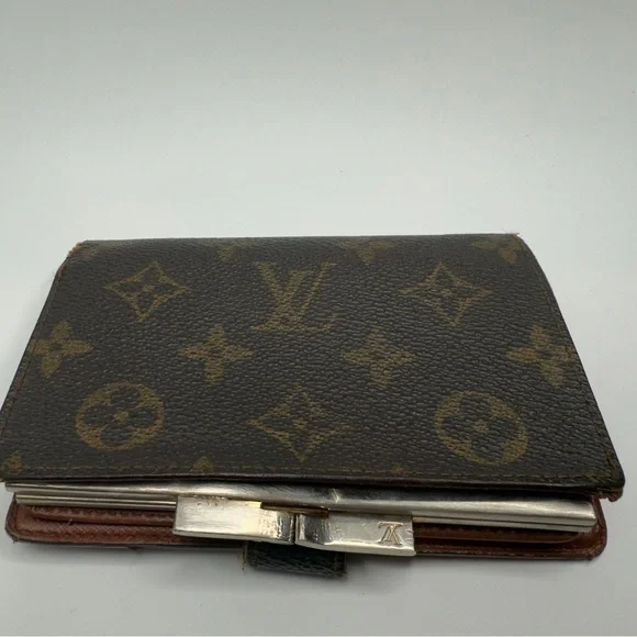 Louis Vuitton Brown Monogram French Purse Wallet Silver | Women’s | Used |