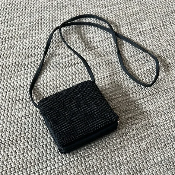 The Sak black crochet Small wallet bag