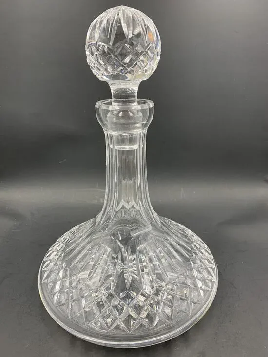 Vintage WATERFORD CRYSTAL Ships Decanter & Stopper