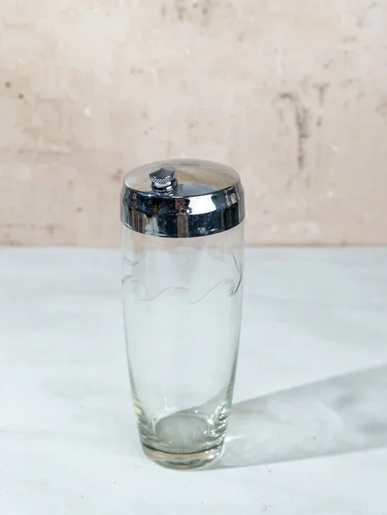 Vintage Glass Cocktail Shaker