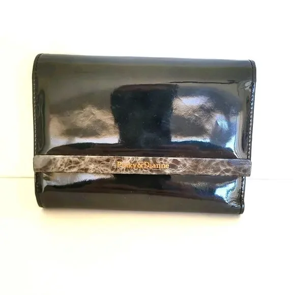 Pinky‎ & Dianne Glam Designer Medium Patent Leather Gray Marble Folding