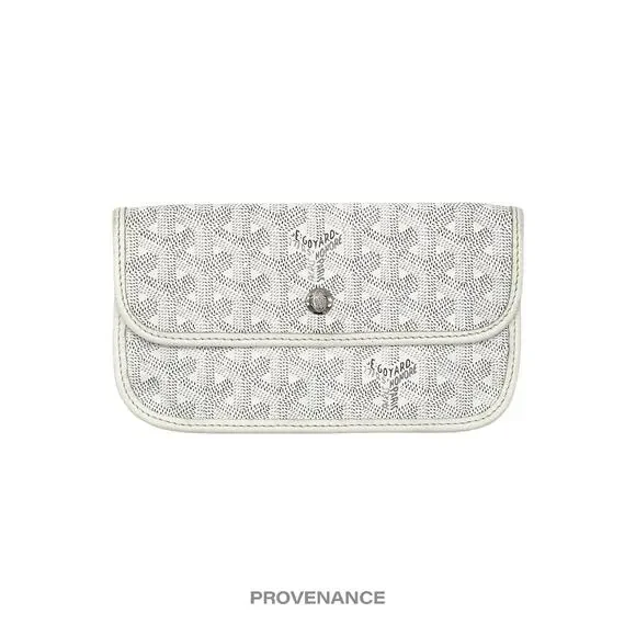 🔴 Goyard St. Louis Pouch Wallet - White Goyardine