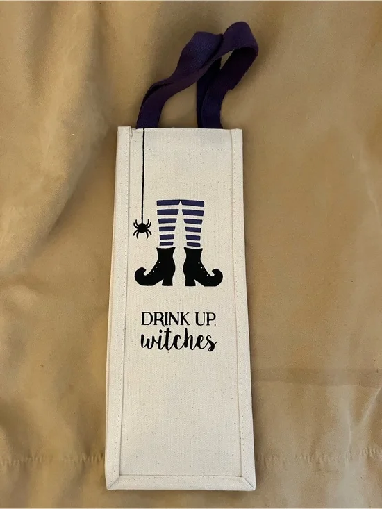 Drink Up Witches Canvas Wine Carry Bag