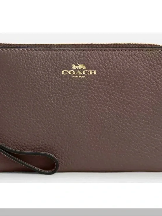 Coach Pebbled Leather Wristlet