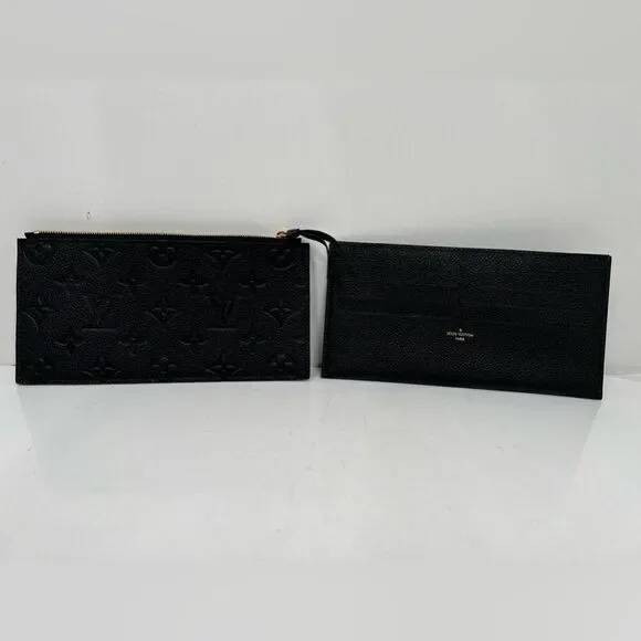 Louis  Vuitton Black Monogram Empreinte Felicie Inserts Black Very Good Conditio
