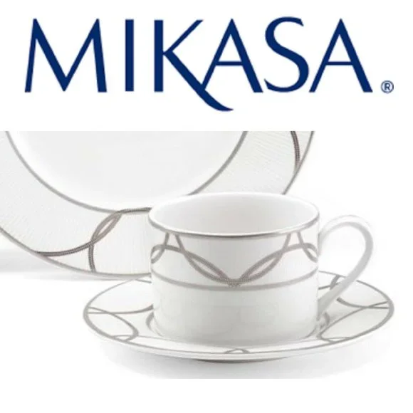 new Mikasa Platinum Wedding Ring 💍 Tea Cup & Saucer from the 