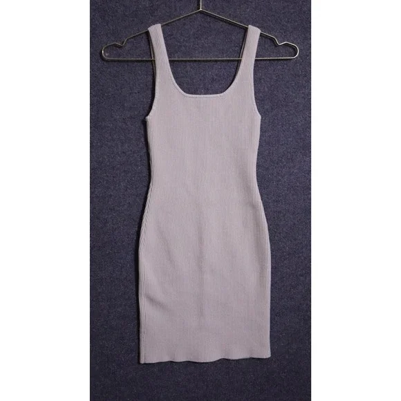Aritzia BABATON Sculpt Knit Cami Mini Dress Women 2XS Matte Pearl‎ Beige NWOT