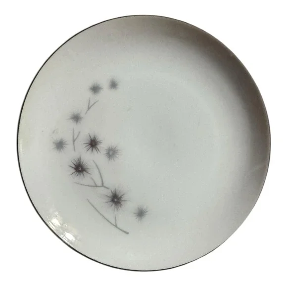 Creative Fine China 1014 Bread & Butter Plate Platinum Star Burst Vintage MCM
