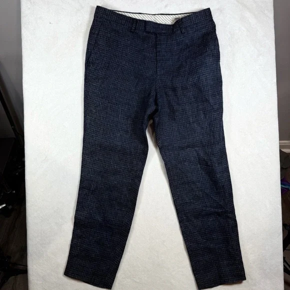 Banana Republic Heritage Collection 32W 27L 100% Linen Charcoal Dress  Pants