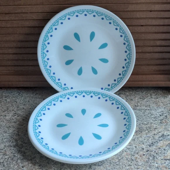 Corelle Santorini Sky Bread Dessert Plates Set of 3