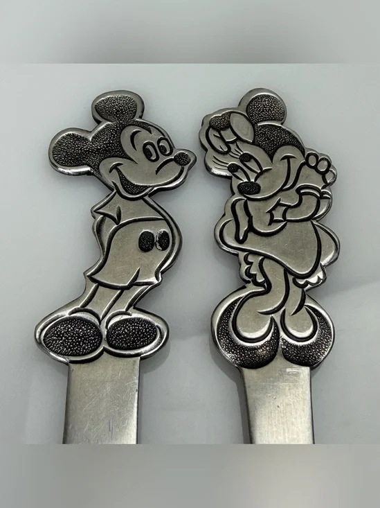 Mickey Mouse Spoon and Minnie Mouse Fork Set