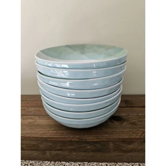 8 Nautica Home Melamine All Purpose Bowls Seafoam Blue Green