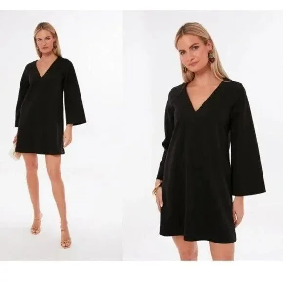 Tuckernuck Pomander Place Black Audrey V Neck Kimono Sleeve Mini Dress Size XS