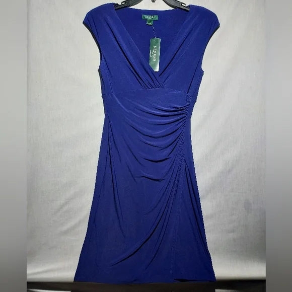 NWT Lauren Ralph Lauren Essentials Cannes Body Contour Sleeveless Dress Size 6‎