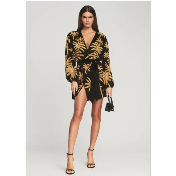 Retrofete Dress Gabrielle‎ Sequin Palm Robe