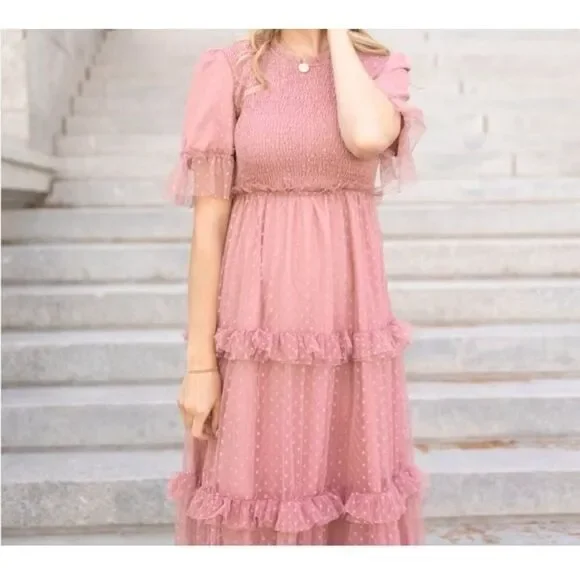 ❤️Tea N Rose Kamala Dusty Blush Dress