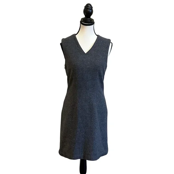 Eddie Bauer Womens V Neck Sleeveless Wool Blend Sheath‎ Dress Size 4