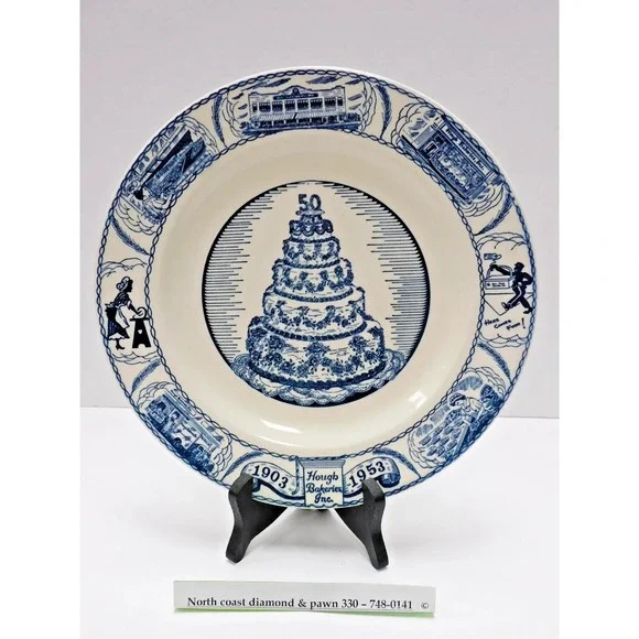 VTG Hough Bakeries 50th Anniversary Plate Kettlesprings Kilns 1903-1953 JC116