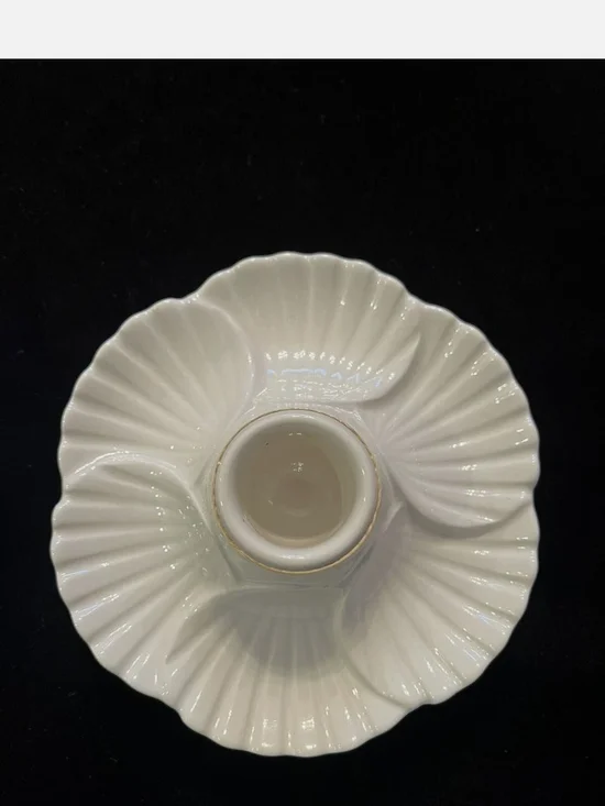 Lenox Cream Ceramic Scalloped Berry Bowls - Pair
