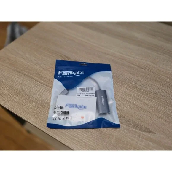 Fairikabe‎ USB to Ethernet Adapter Chromebook Microsoft Surface Gray X0036LTGUL
