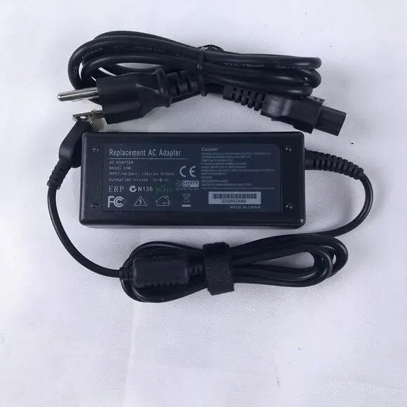 FCC 65W 20V 3.25A Laptop Charger AC Adapter USB Square Tip for Lenovo