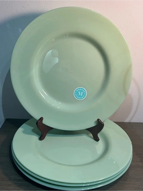 Martha Stewart JADEITE PLATTER Set Of 4 Plates 13