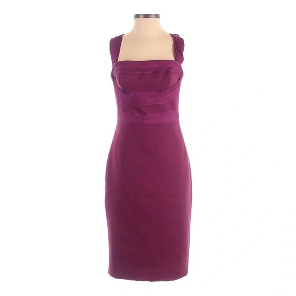 Robert Rodriguez Raspberry Pink Bandage Pleated Bodycon Sheath Dress 2 Cocktail