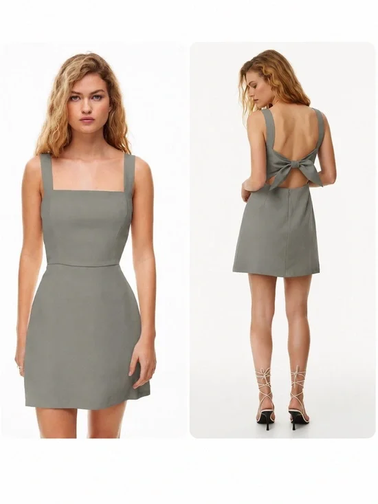 WILFRED Aritzia The Aperture Bow Tie-Back‎ Mini Dress - Sz 12