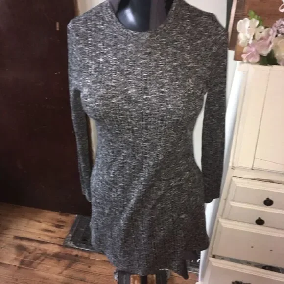 Topshop heathered, ribbed A-line sweater dress