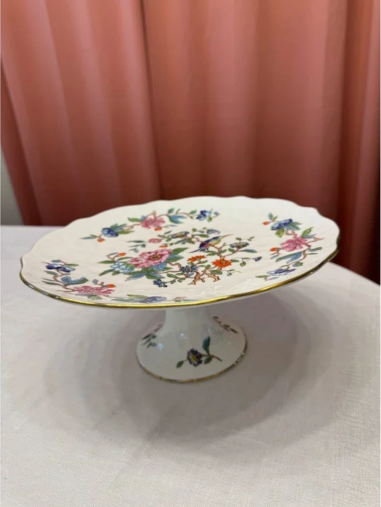 Vintage Aynsley Pembroke Fine Bone China Pedestal Cake Stand England