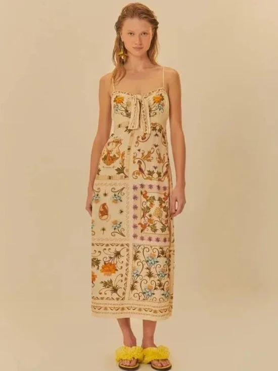 NWT FARM RIO DRESS WITH TAGS SIZE MEDIUM PK5753 5/4 CRJ