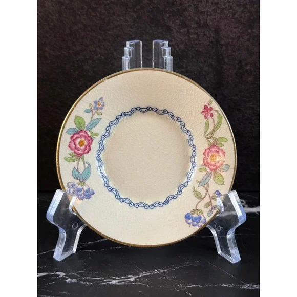 Vintage Lord Nelson Porcelain Saucer Floral Piccardi Pattern 4in Wide